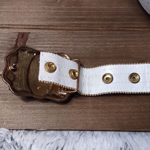 Blue Pearl Sparkle Statement Belt Unmarked - Picture 14 of 16